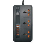 ⁦وصلة كهرباء بسلك 5 مداخل USB بطول 2 متر⁩ - الصورة ⁦2⁩