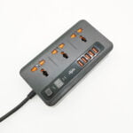 وصلة كهرباء بسلك 5 مداخل USB بطول 2 متر