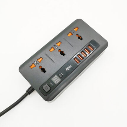 وصلة كهرباء بسلك 5 مداخل USB بطول 2 متر