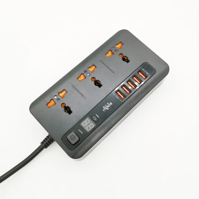 ⁦وصلة كهرباء بسلك 5 مداخل USB بطول 2 متر⁩ - الصورة ⁦1⁩
