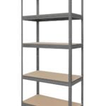 رف تخزين مستودع او جراج شديد التحمل مع 5 ارفف ويحمل ما يصل 175 كجم لكل رف