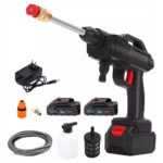 مضخة غسيل السيارات بتقنية ضغط الماء مع 2 بطارية 48 فولت + اكسسوارات