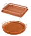kf S0719d84593e540bcb52d49a7b30ff1682 Copper Baking Tray Oil Frying Roast Pan Non stick Chips Basket Broil Plate Grill Mesh Kitchen