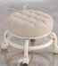round rolling low chair with wheel white 1