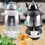 غلاية الشاي الكهربائي من RAF من الاستانلس ستيل مزدوج الطبقة سعة كبيرة 6 لتر