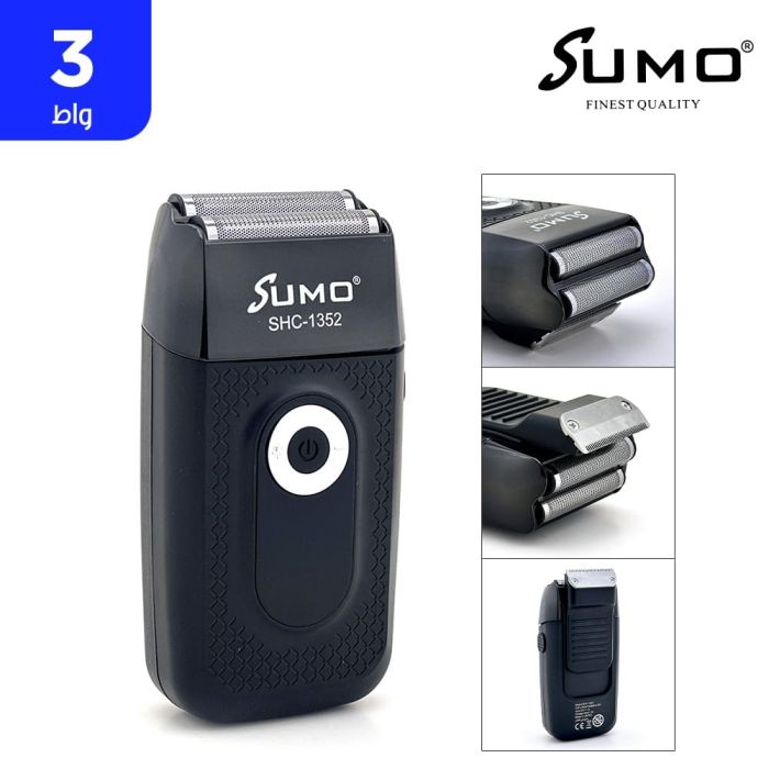 sumo rechargeable 2 in 1 electric shaver 3 w 1