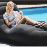 أريكة نفخ راقية بحرف L بظهر واحد مريحة ومتينة