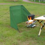 مصدات رياح قابلة للطي للتخييم والمواقد مع دعم للشوايات والنزهات