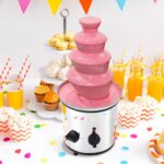 نافورة الشوكولاتة 4 طبقات من MOMULL بفولاذ مقاوم للصدأ وتحكم متكامل