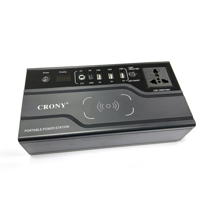 crony fac 200x with wireless charging portable power station ac power bank module 200w portable outer emergency power station 802659