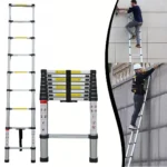 سلم تلسكوبي قابل للتمديد حتى 2.6 متر خفيف الوزن ومتين