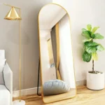 مرآة المنزل الأرضية القابلة للتعليق مع ستاند معدني