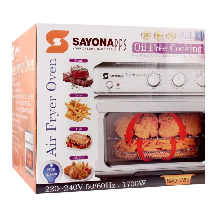 6829cc9c722ccd445301fc4d sayona air fryer oven 23l 1700w sao 4353