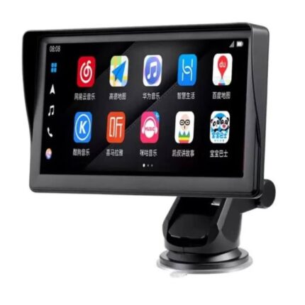 شاشة سيارة 7 بوصة لمس تدعم CarPlay وAndroid Auto بلوتوث، USB، تحكم صوتي، FHD، تركيبة سهلة