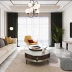 ⁦طاولة سطح سيراميك دوار وأدراج مخفية 673 تصميم مبتكر يجمع الفخامة بالوظيفة⁩ - الصورة ⁦2⁩