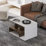 طاولة وسط المنزل الخشبية برفوف تنظيمية (Vera)