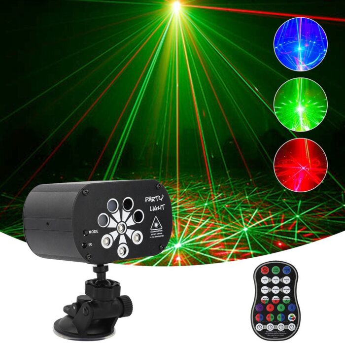 crony 8 holes redgreen laser with rgb uv led light led stage effect lighting with remote controller 103380
