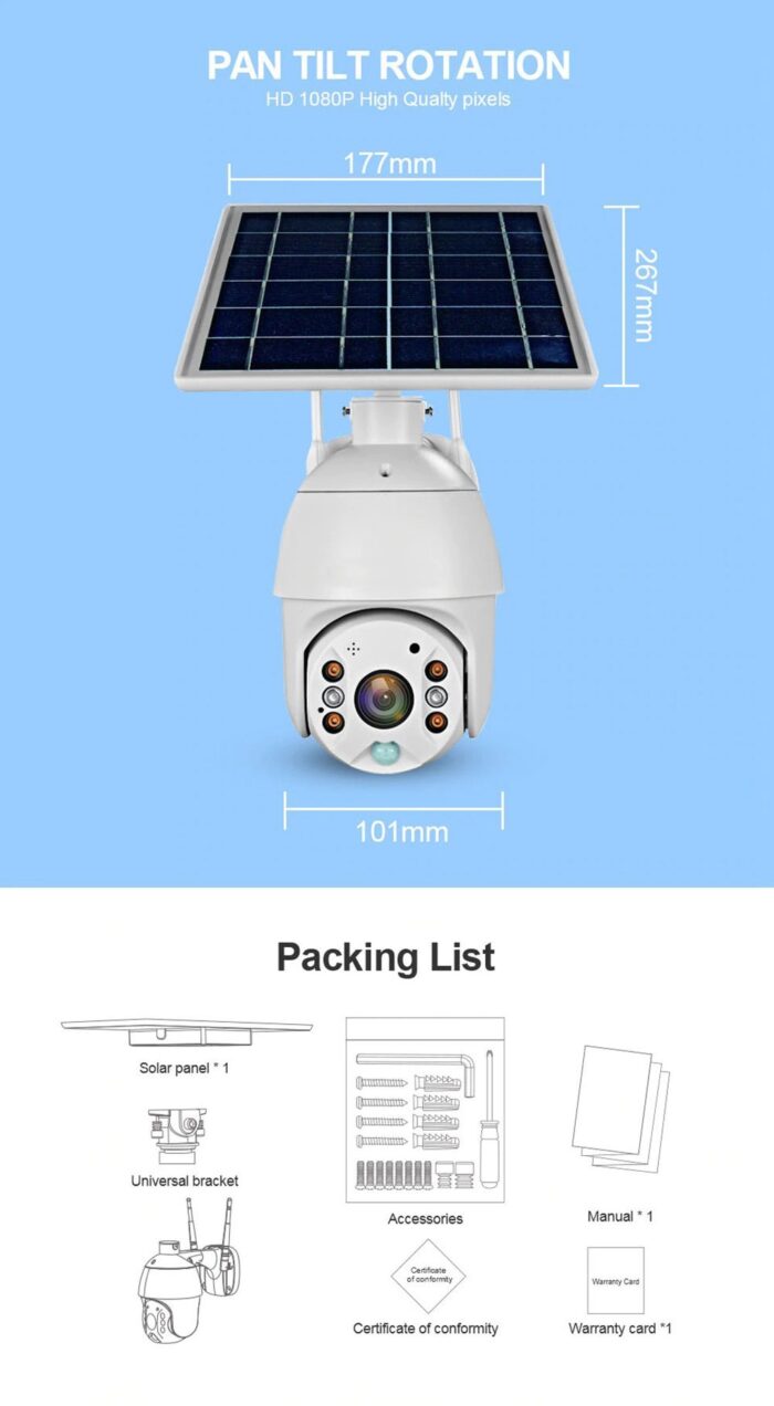 rbx s10 low power wifi solar camera 1080p hd solar panel outdoor surveillance waterproof cctv camera smart home two way voice intrusion alarm 148260