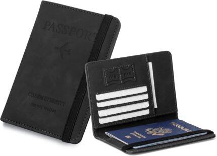 محفظة السفر وغطاء جواز السفر حماية متقدمة بتقنية RFID