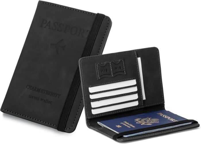 محفظة السفر وغطاء جواز السفر حماية متقدمة بتقنية RFID