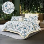 طقم ديباج سرير مزدوج قطن Amira (7 قطع)