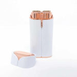 ماكينة حلاقة نسائية لإزالة الشعر بشفرة مزدوجة وسطح منحني ناعم