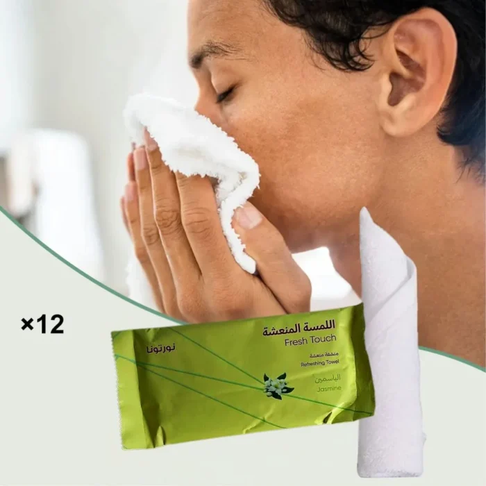 مناشف معطرة للاستعمال مرة واحدة – 12 قطعة بحجم 25×25 سم | للانتعاش الفوري في أي وقت
