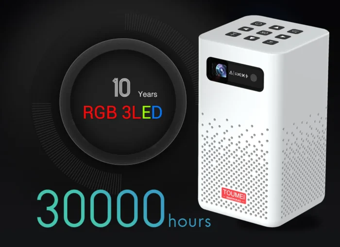 ⁦جهاز عرض بروجكتور محمول C900 – DLP ذكي مع بلوتوث بطارية داخلية⁩ - الصورة ⁦6⁩