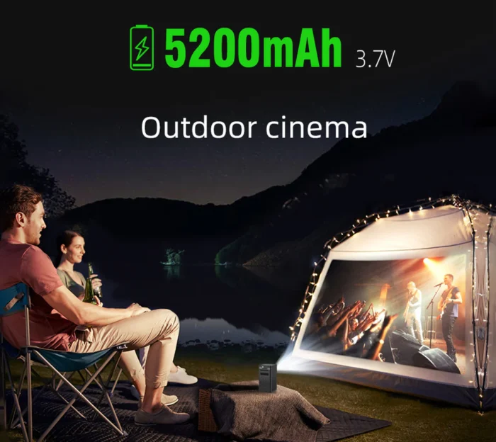 ⁦جهاز عرض بروجكتور محمول C900 – DLP ذكي مع بلوتوث بطارية داخلية⁩ - الصورة ⁦7⁩