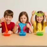 ⁦سلايم ملون مع كرات بيضاء للأطفال – 6 عبوات⁩ - الصورة ⁦5⁩