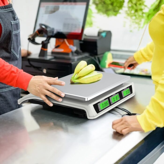 ⁦ميزان رقمي تجاري 40 كجم مع شاشة LCD مزدوجة وحاسبة أسعار مدمجة⁩ - الصورة ⁦7⁩
