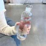 ⁦مطارة مياه زجاجية شفافة مع مؤشر زمني⁩ - الصورة ⁦3⁩