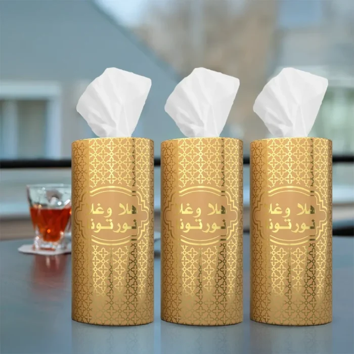 ⁦مناديل الضيافة (3 علب) بتصميم شرقي فاخر⁩ - الصورة ⁦4⁩