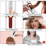 ⁦مكواة تجعيد شعر لاسلكية أوتوماتيكية تصفيف سهل⁩ - الصورة ⁦8⁩