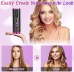 ⁦مكواة تجعيد شعر لاسلكية أوتوماتيكية تصفيف سهل⁩ - الصورة ⁦4⁩