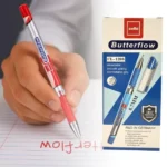 ⁦علبة أقلام حبر أحمر جاف بترفلو برأس دائري من سيلو - 12 قلم (CL-1208)⁩ - الصورة ⁦2⁩