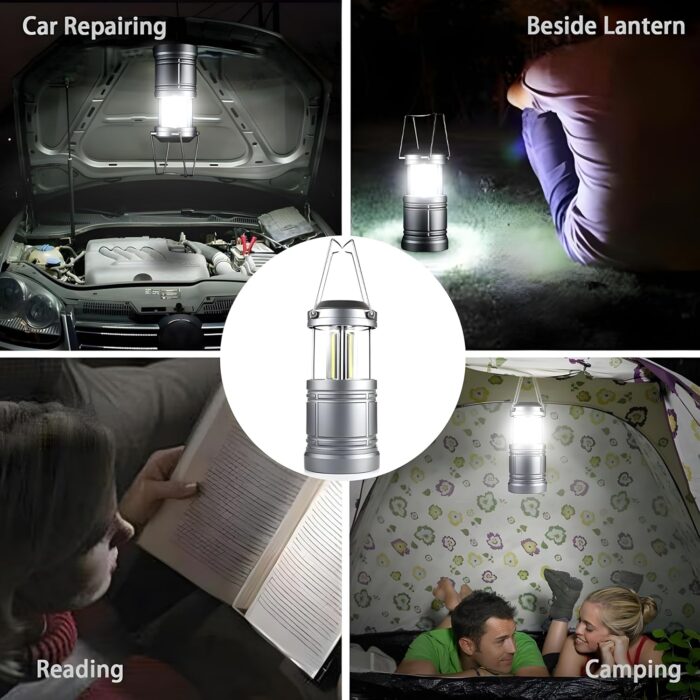 ⁦فانوس تخييم محمول مزود بإضاءة LED قابل لإعادة الشحن⁩ - الصورة ⁦2⁩