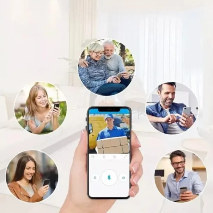 ⁦جرس باب ذكي بكاميرا وميكروفون اتصال Wi-Fi وتنبيهات للهاتف⁩ - الصورة ⁦4⁩