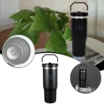 كوب الرحلات المحمول الحافظ للحرارة والبرودة مع مقبض مدمج بسعة 900 مل