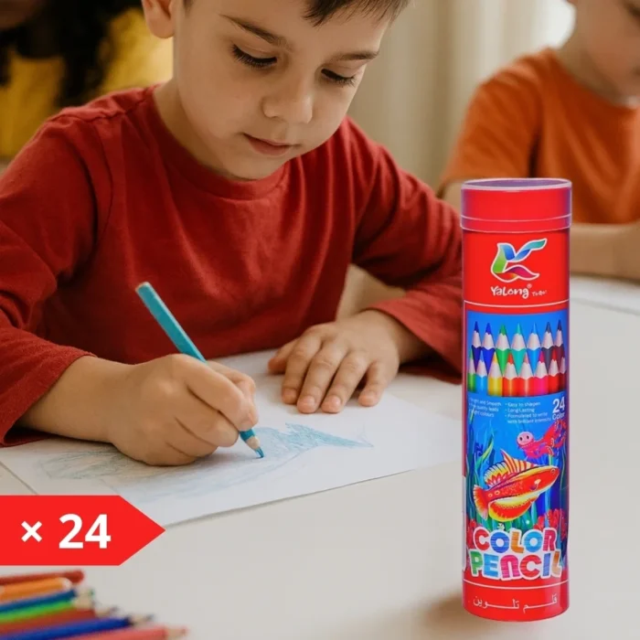 ⁦علبة ألوان خشبية مع علبة تخزين من يالونغ⁩ - الصورة ⁦1⁩