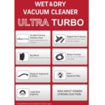 ⁦مكنسة أوركا أسطوانية 2300 واط 30 لتر استخدام جاف ورطب⁩ - الصورة ⁦3⁩