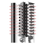 مكشطة قشور السمك الكهربائية المقاومة للماء، قابلة للشحن مع شفرتين وفرشاة ستانلس ستيل - الصورة 6