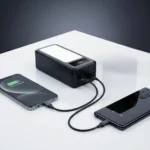 ⁦باور بانك بسعة 60000mAh مع شحن سريع 22.5 واط و4 كابلات مدمجة وإضاءة LED⁩ - الصورة ⁦6⁩