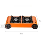 ⁦موقد غاز محمول برأسين للتخييم والرحلات⁩ - الصورة ⁦11⁩