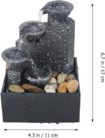 ⁦نافورة مياه اصطناعية ديكورية مع شلال وأضواء⁩ - الصورة ⁦11⁩