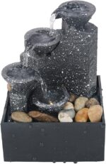 ⁦نافورة مياه اصطناعية ديكورية مع شلال وأضواء⁩ - الصورة ⁦5⁩