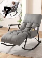 ⁦كرسي هزاز مريح قابل للتعديل وسادة ناعمة تصميم عصري متعدد الاستخدامات⁩ - الصورة ⁦5⁩