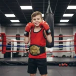 ⁦عباءة مع حزام وقفازات ملاكمة للأطفال⁩ - الصورة ⁦2⁩