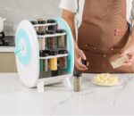 حامل توابل دوار متعدد الوظائف 360 درجة مع 18 زجاجة