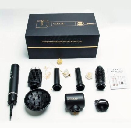 فرشاة و مجفف شعر 7 في 1 من اير ستايلر 1400 واط تجفيف وتصفيف وتمويج